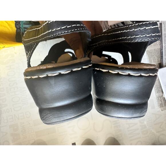 Clarks Collection Ultimate Comfort Size 12 Black Sandals - Picture 4 of 7